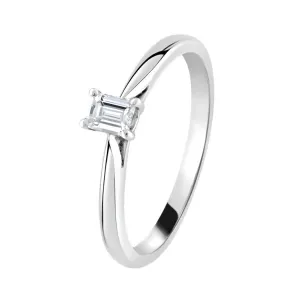 0.33ct Emerald Cut Diamond Solitaire Platinum Ring