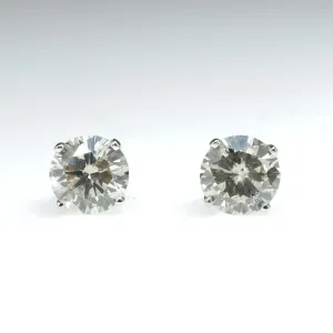 1.00ctw Round Diamond Stud Earrings in 14K White Gold