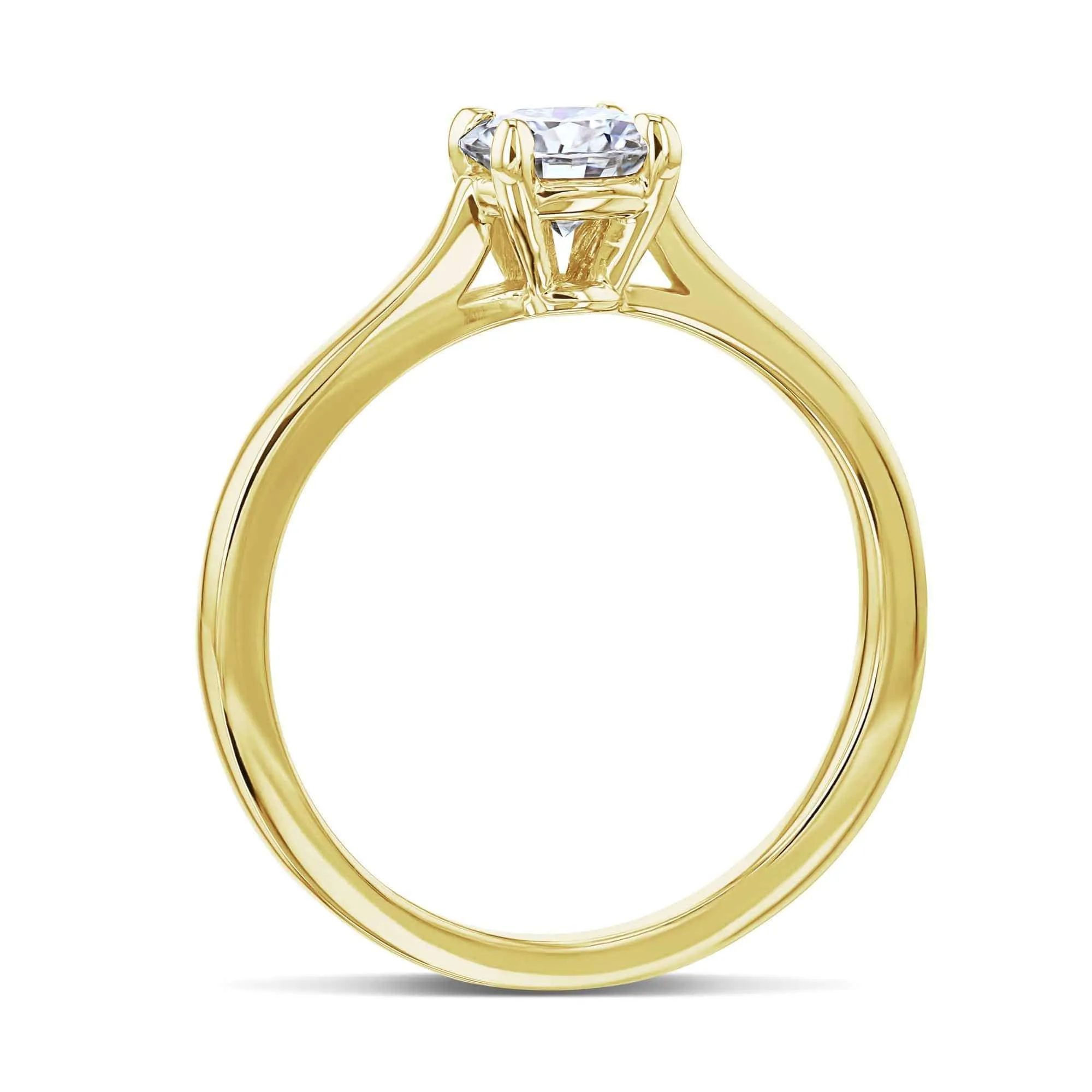 1/2ct Round Forever One Moissanite Solitaire Ring