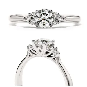 18ct white gold Felicity Queen Anne diamondset ring