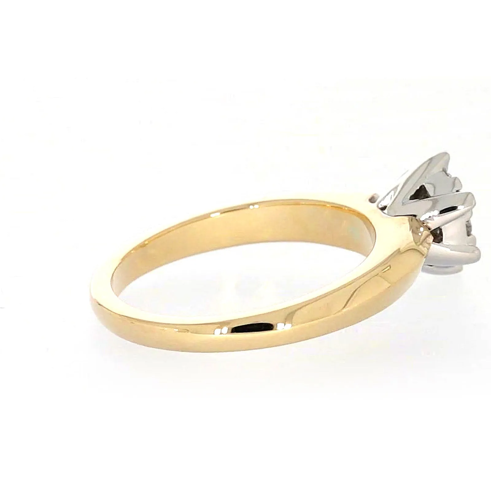 9ct Two Tone Gold Round Brilliant Cut with 0.50 Carat tw of Diamonds Ring