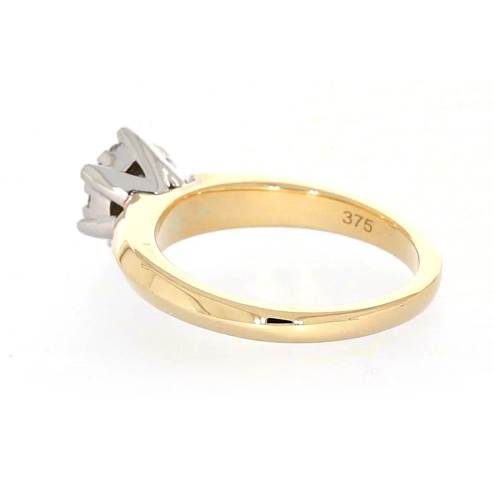 9ct Two Tone Gold Round Brilliant Cut with 0.50 Carat tw of Diamonds Ring