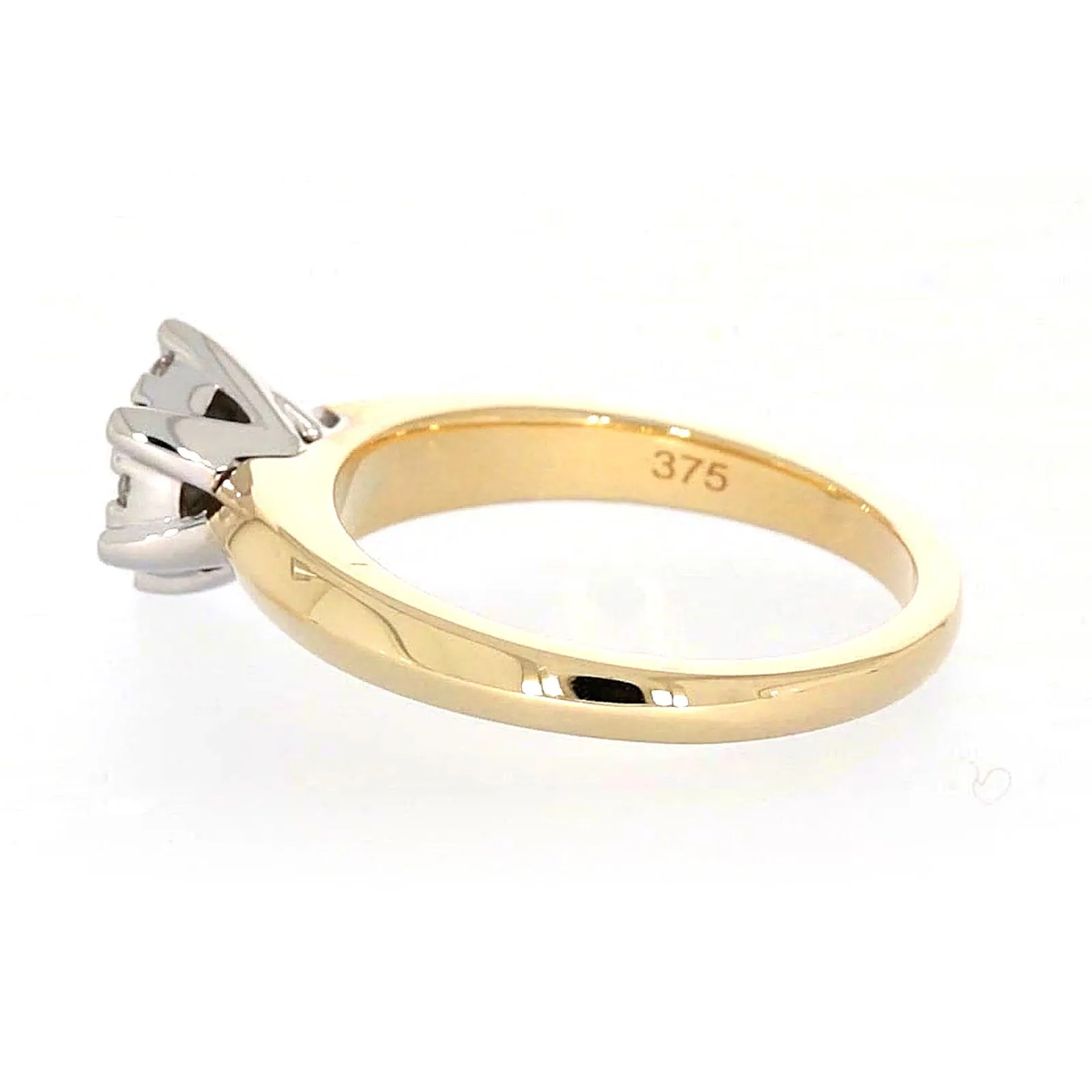 9ct Two Tone Gold Round Brilliant Cut with 0.50 Carat tw of Diamonds Ring