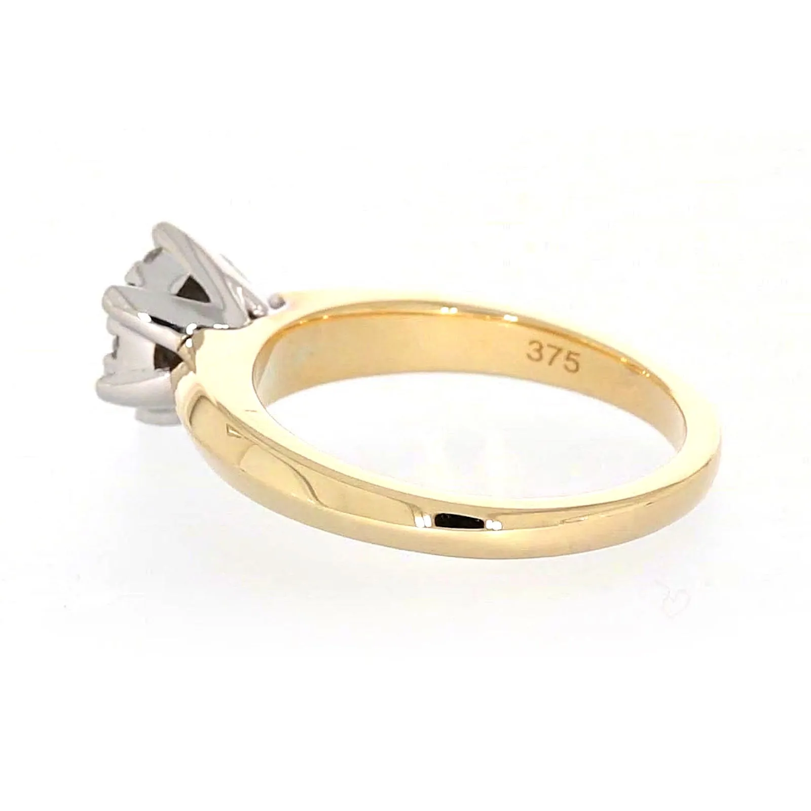 9ct Two Tone Gold Round Brilliant Cut with 0.50 Carat tw of Diamonds Ring