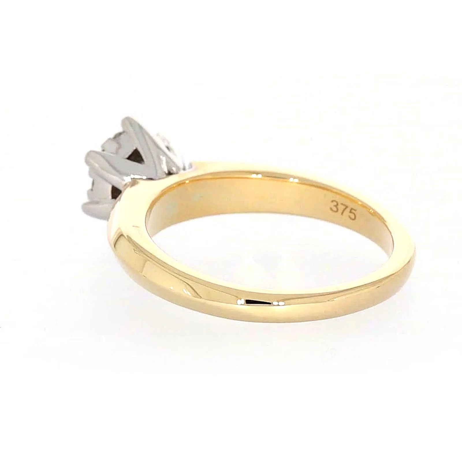 9ct Two Tone Gold Round Brilliant Cut with 0.50 Carat tw of Diamonds Ring