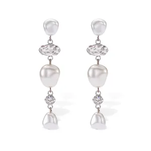 Aria Pearl and Crystal Earrings