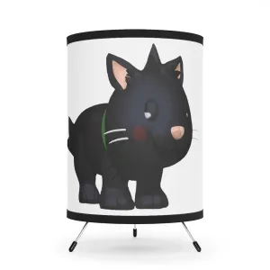 Black Kitty Tripod Lamp with High-Res Printed Shade, US/CA plug