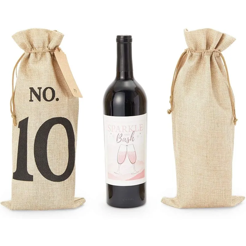 Blind Wine Tasting Kit with Numbers 1-10 and Tags (6.25 x 14 In, 10 Pack)