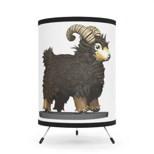 Brown Sheep Tripod Lamp with High-Res Printed Shade, US/CA plug