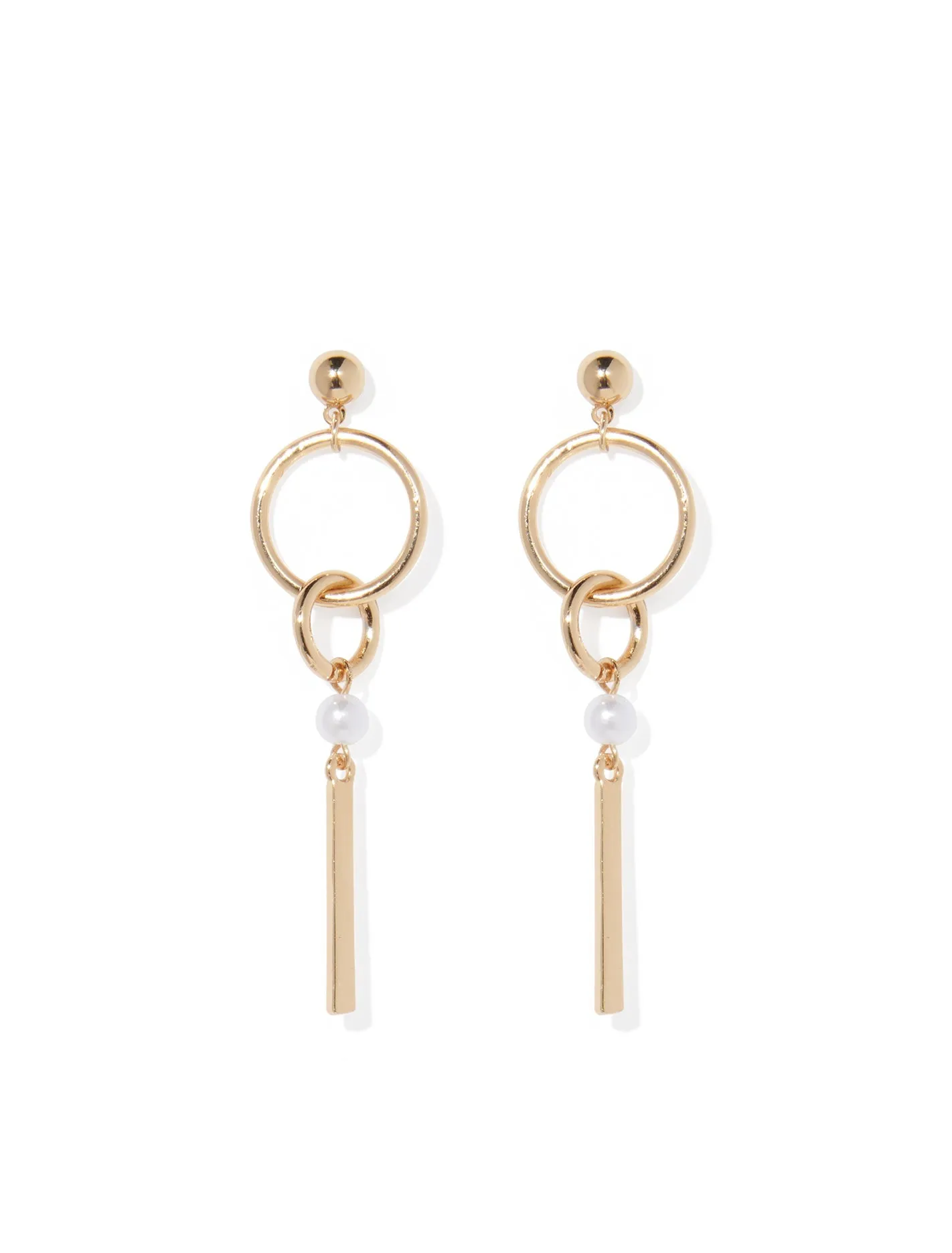 Brylee Hoop & Pearl Classic Drop Earrings