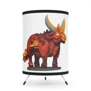 Fire Bull Tripod Lamp with High-Res Printed Shade, US/CA plug