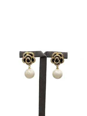 FLOWER SOUTH SEA PEARL EARRINGS