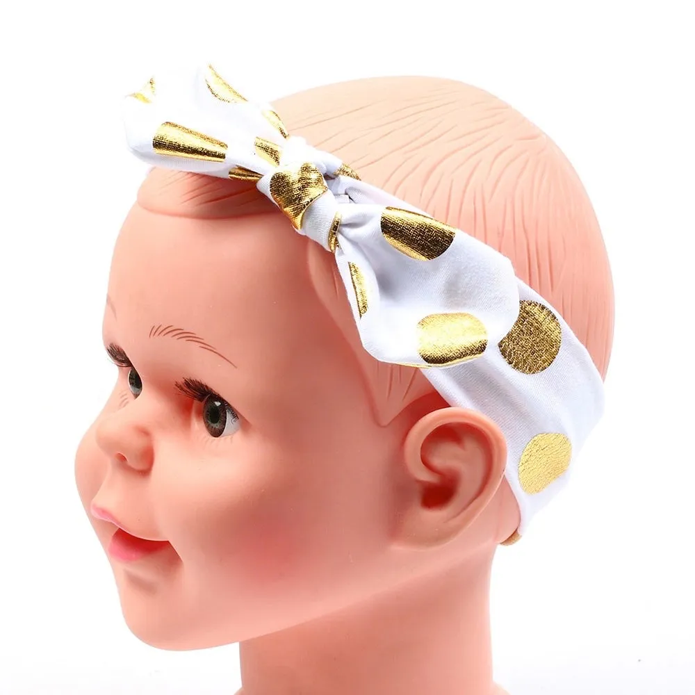Girls Floral And Polka Dot Headbands