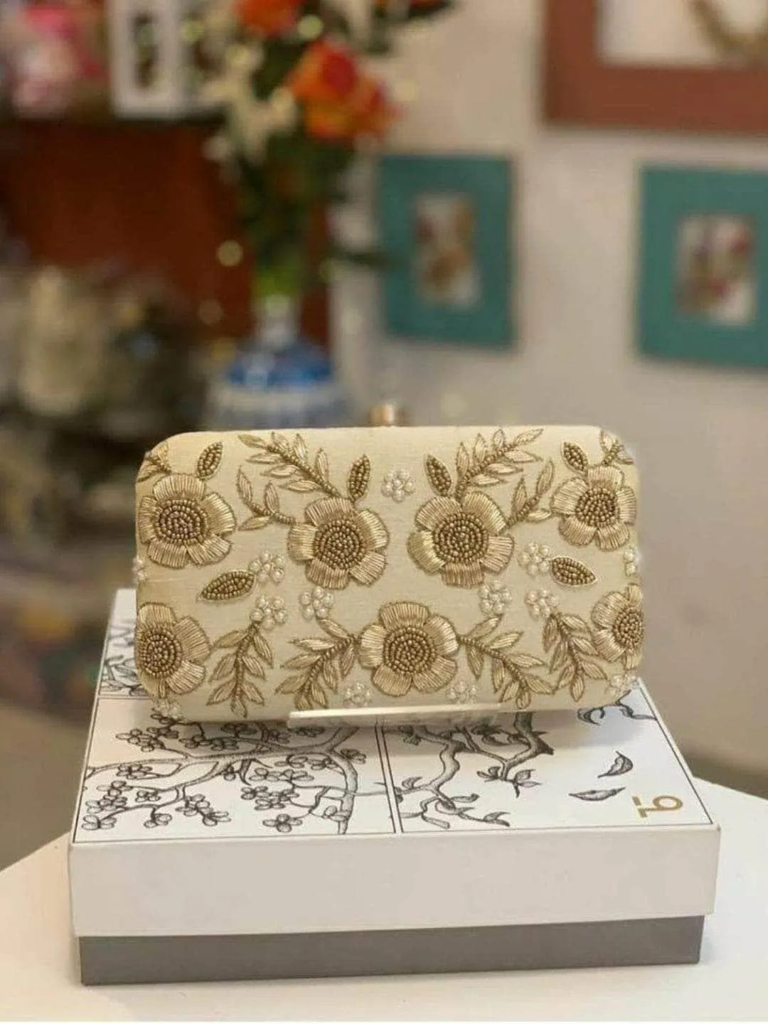 Golden Sunshine Box Clutch