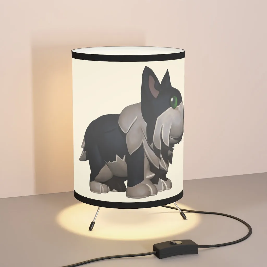 Grey Dog Tripod Lamp with High-Res Printed Shade, US/CA plug