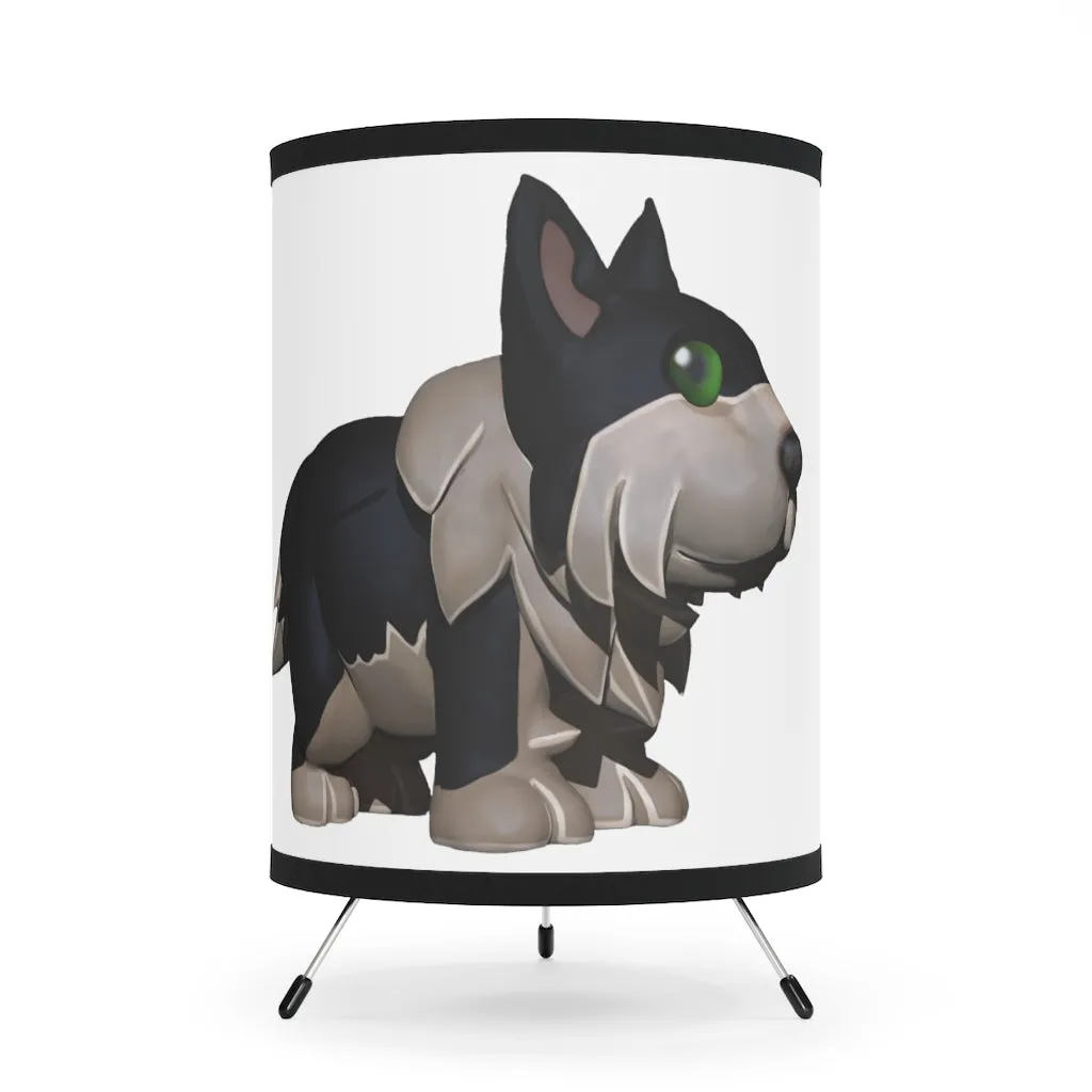 Grey Dog Tripod Lamp with High-Res Printed Shade, US/CA plug