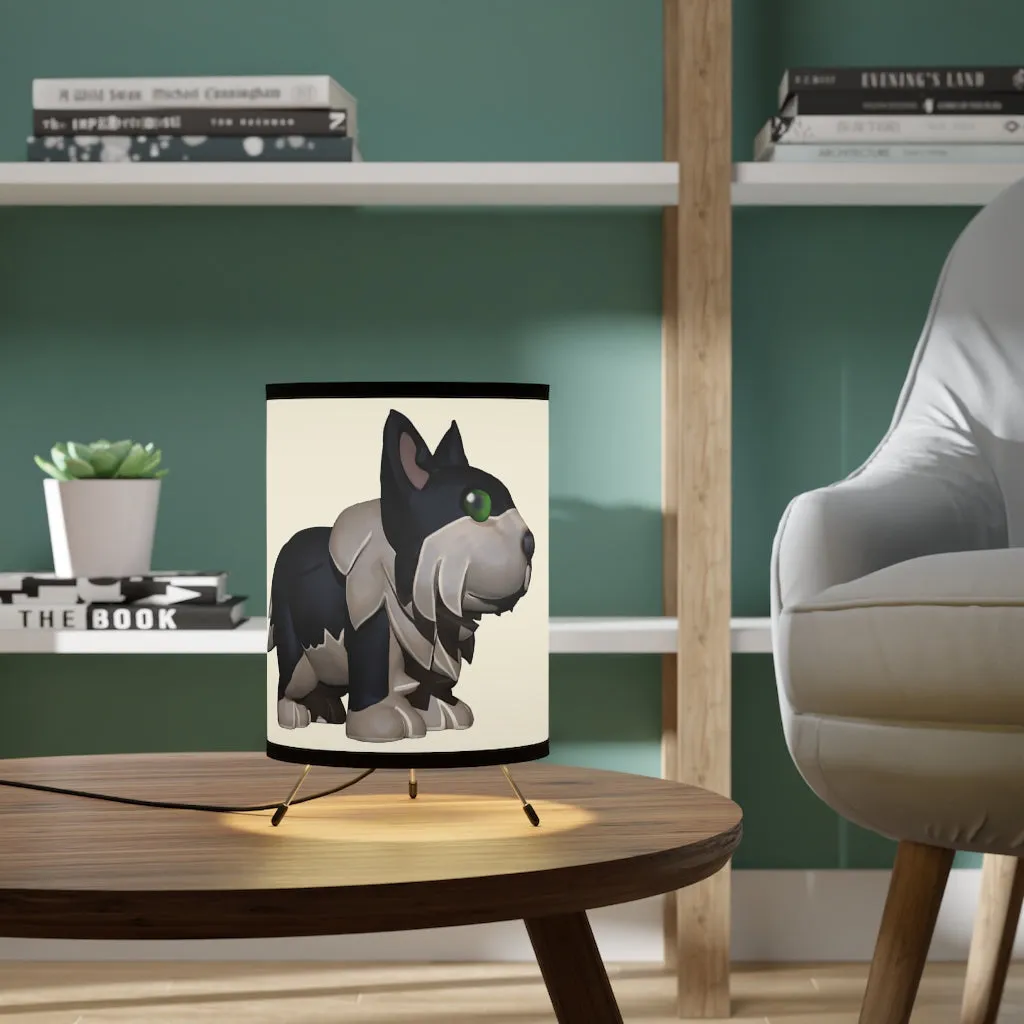 Grey Dog Tripod Lamp with High-Res Printed Shade, US/CA plug