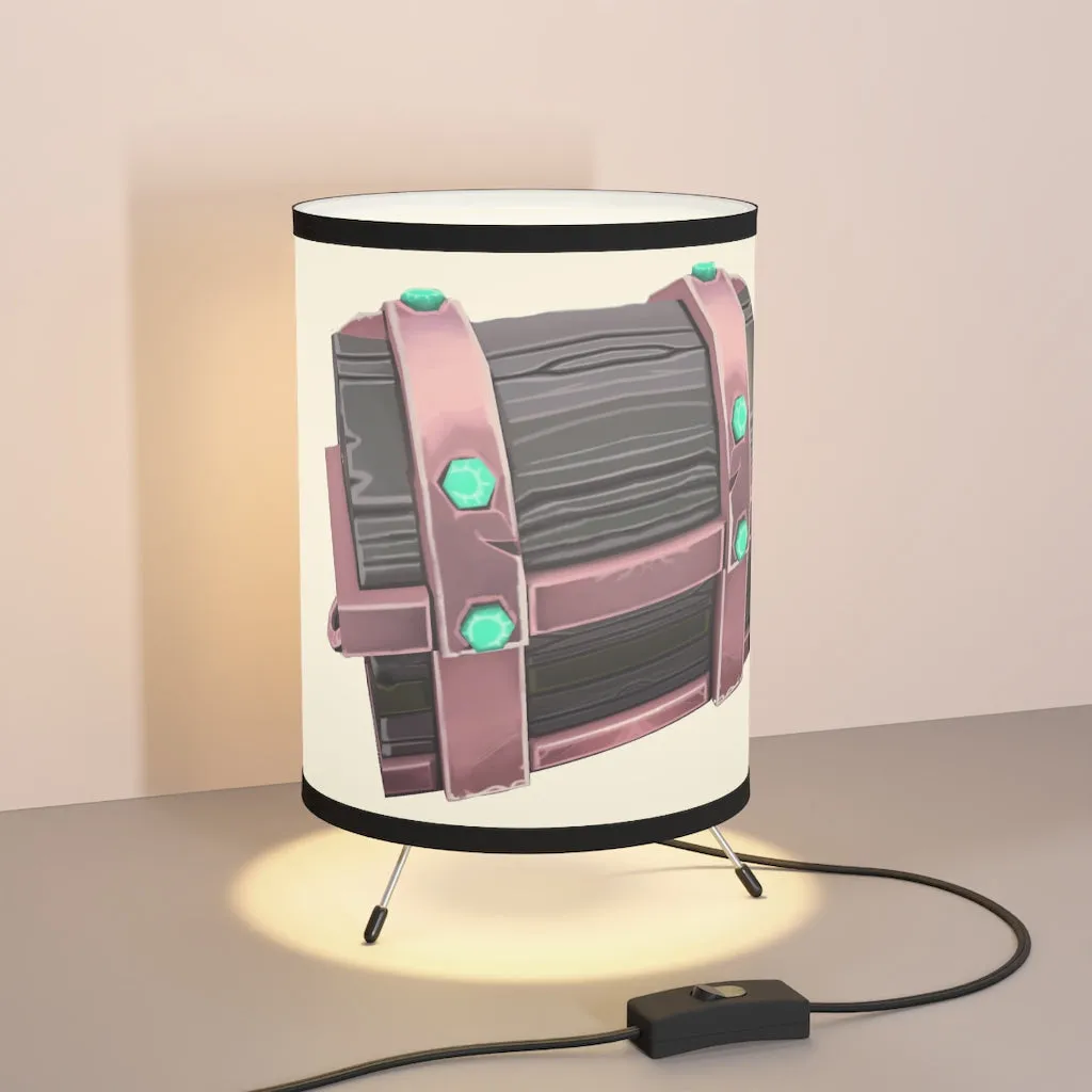 Hand-Painted Chest Tripod Lamp with High-Res Printed Shade, US/CA plug