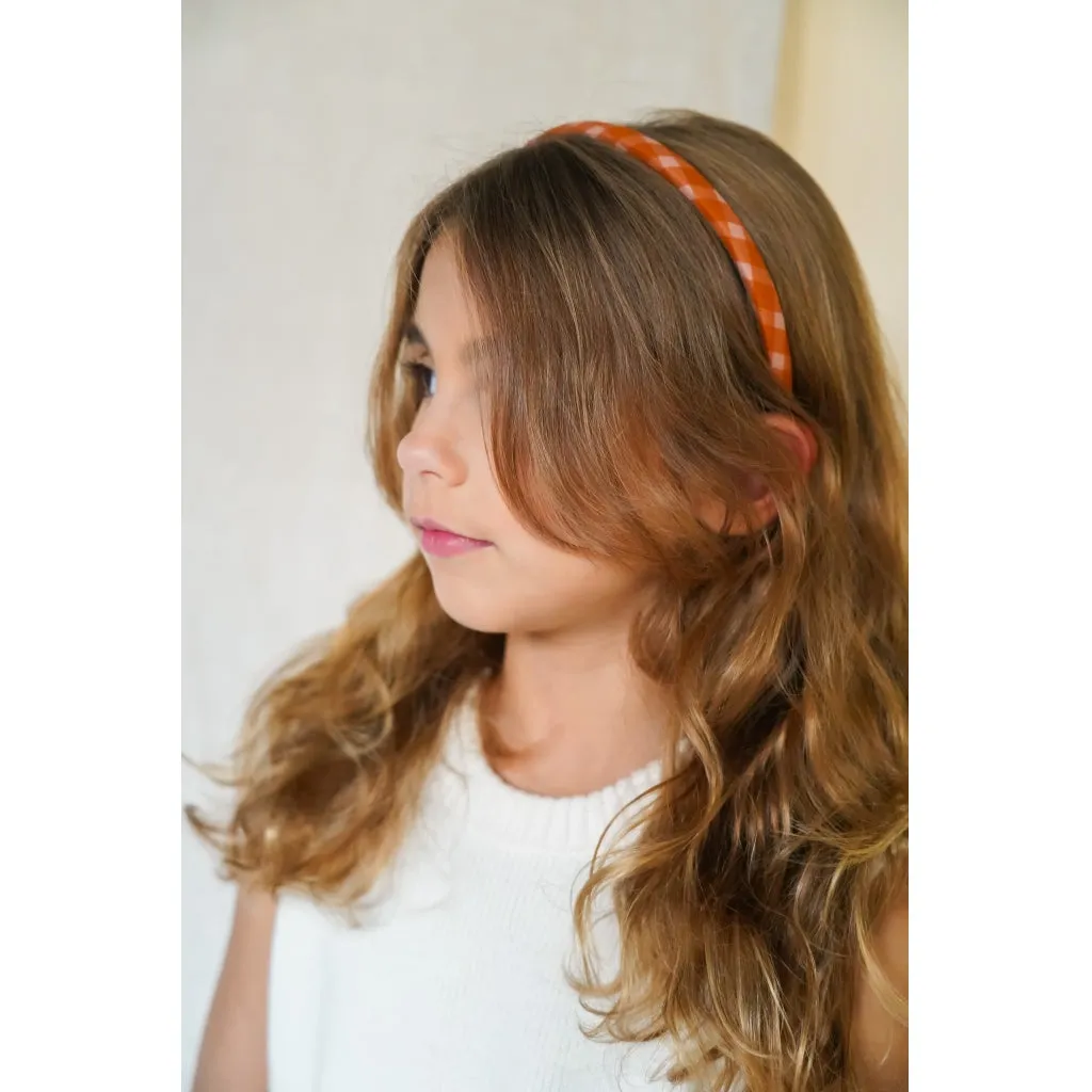 Headband Set of 2 - Sunset Gingham   Storm Plaid