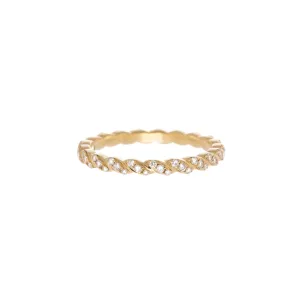 Pave Twine Eternity Band