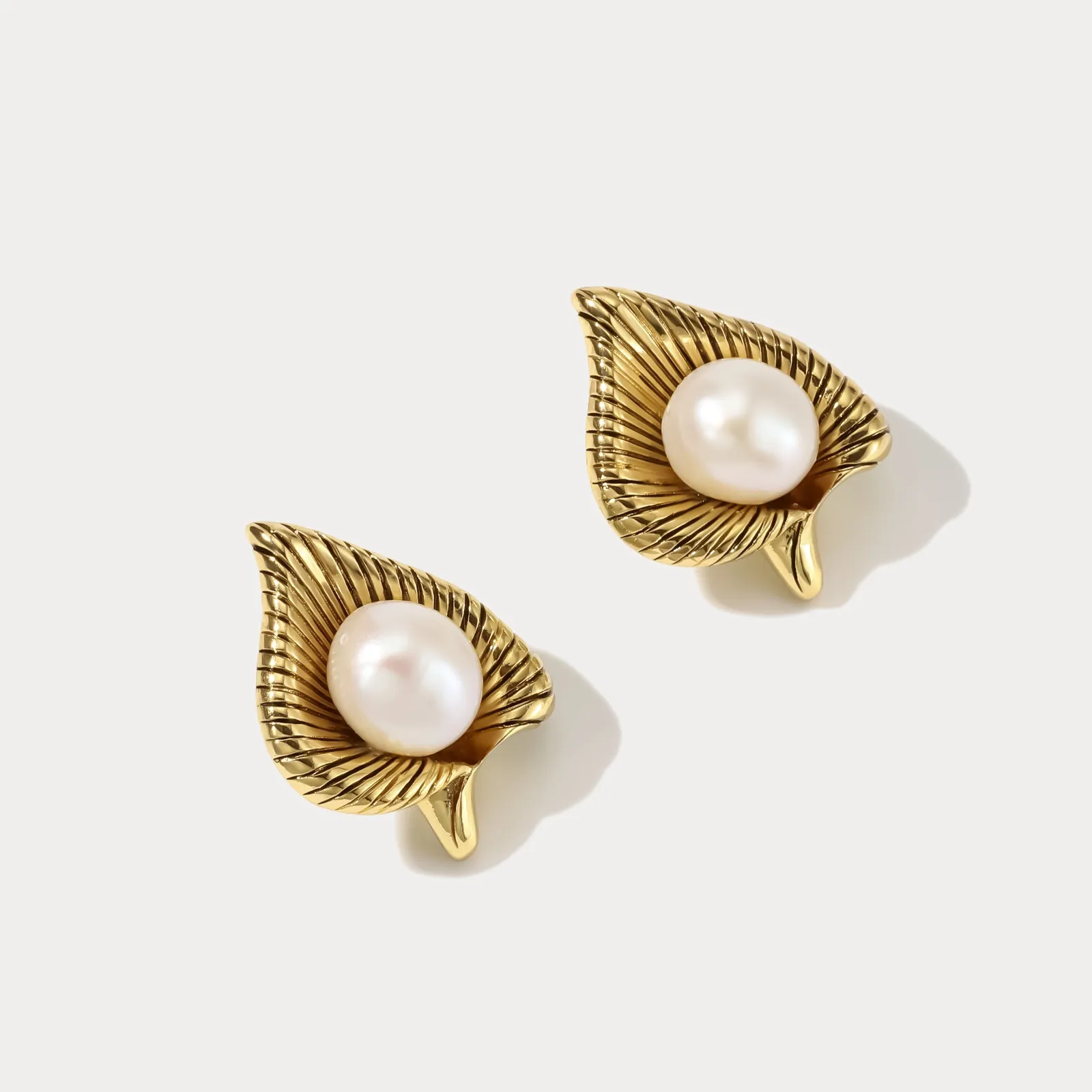 Pearl Calla Lily Earrings