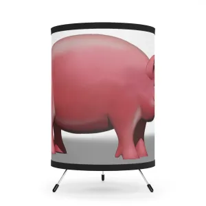 Pig Tripod Lamp with High-Res Printed Shade, US/CA plug