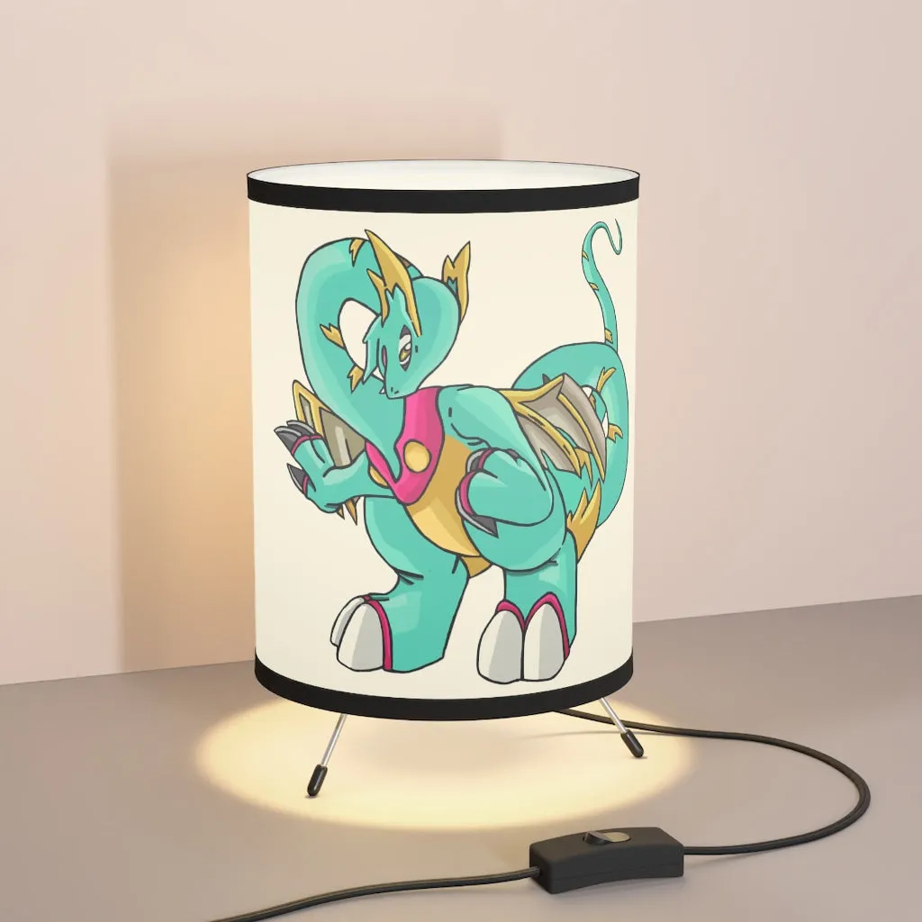 Plumrikamos Tripod Lamp with High-Res Printed Shade, US/CA plug