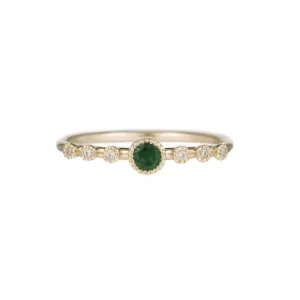 Round Emerald Dew Ring