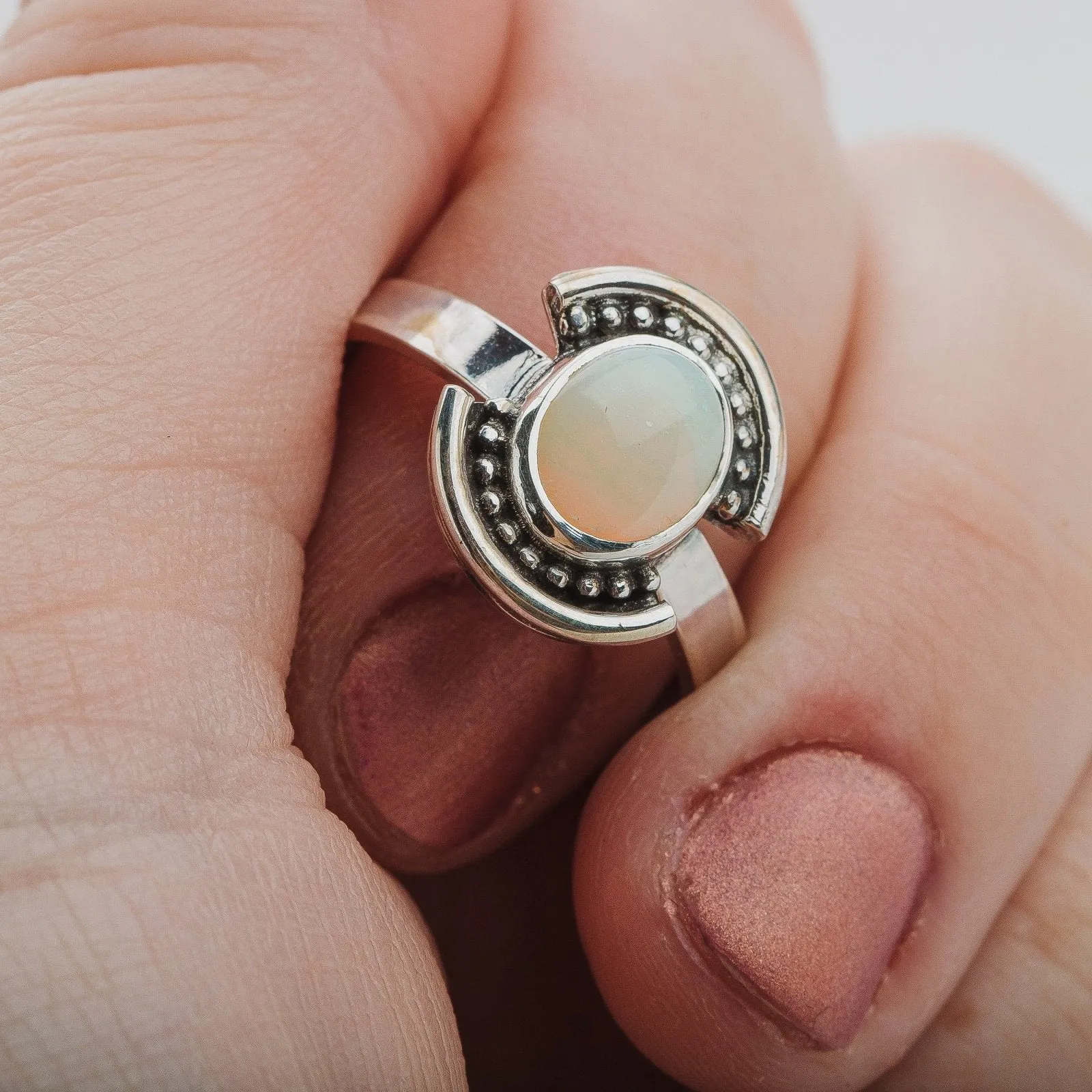 Size 8.5 Opal Shield Ring