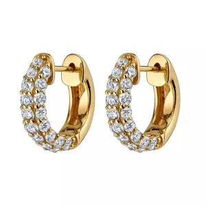 Statement Gemstone Pave Hoop Earring