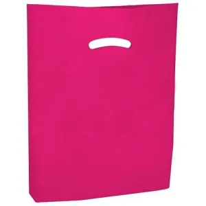 Super Gloss Die Cut Handle Bags - 9 x 12 - (Hot Pink)