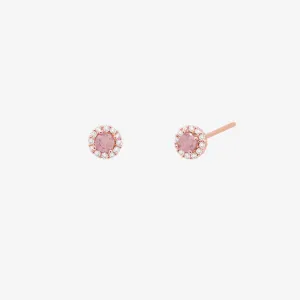 Tiny sparkle gemstone stud earrings